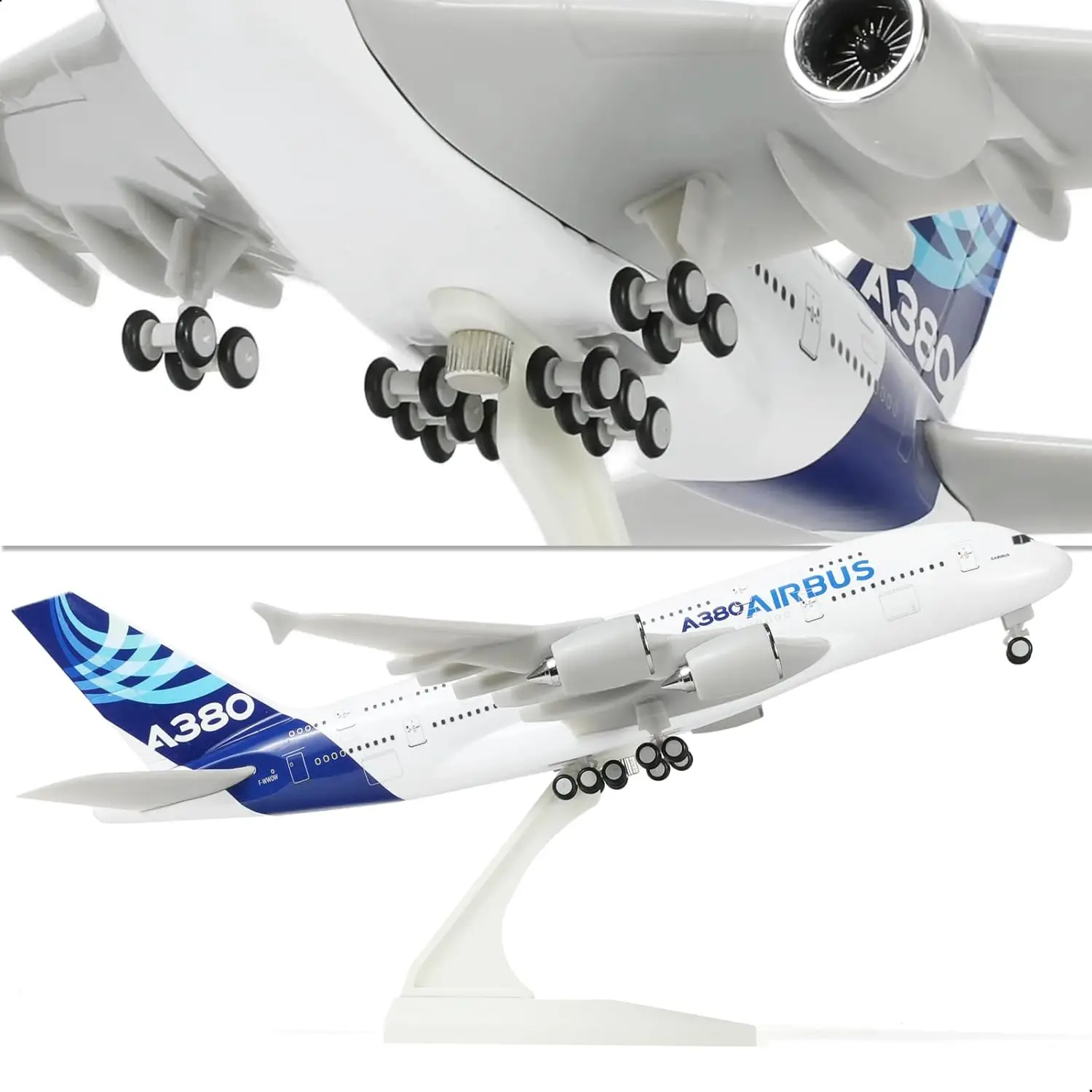 1/240 Scale Toy Model Plane Kit A380 Prototype Airline A380 Aircraft Resin Diecast Airplanes Plane for Collections and Displays view 5
