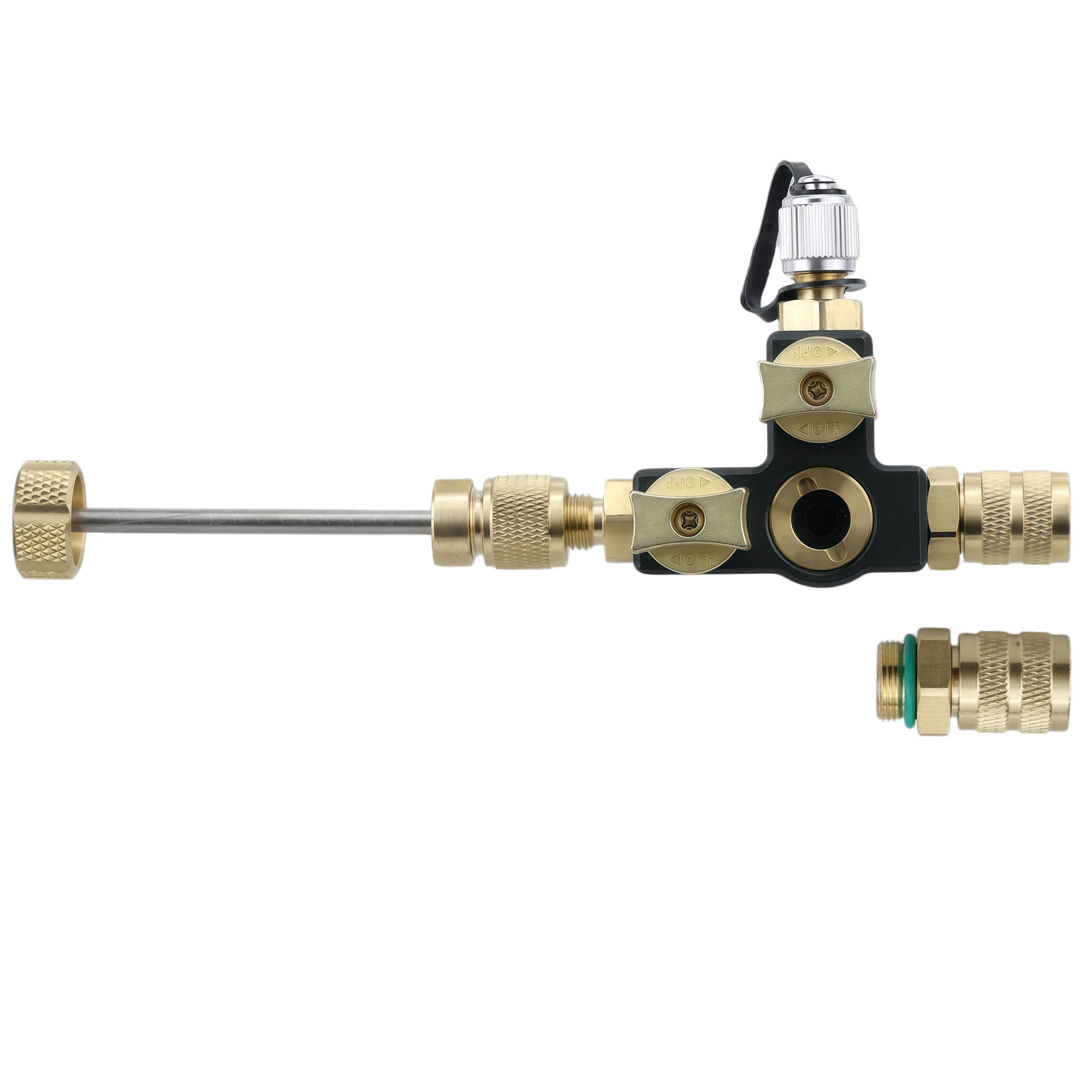 1Pcs 1/4 Inch Valve Core Removal Tool Dual Valve With Sight Glass For HVAC Tools For Mini-splits And Various FOR HVAC Systems