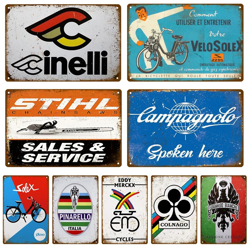 Велосипед для гаража, металлическая табличка, винтажный настенный плакат, винтажный Ретро-постер для комнаты, домашний промышленный подвесной декор, художественная Жестяная Табличка