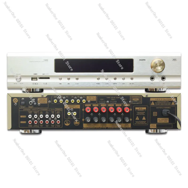 AV-880 Professional Power Amplifier, 5.1 Channel AV Receiver Home Theater System, Surround Sound Amp