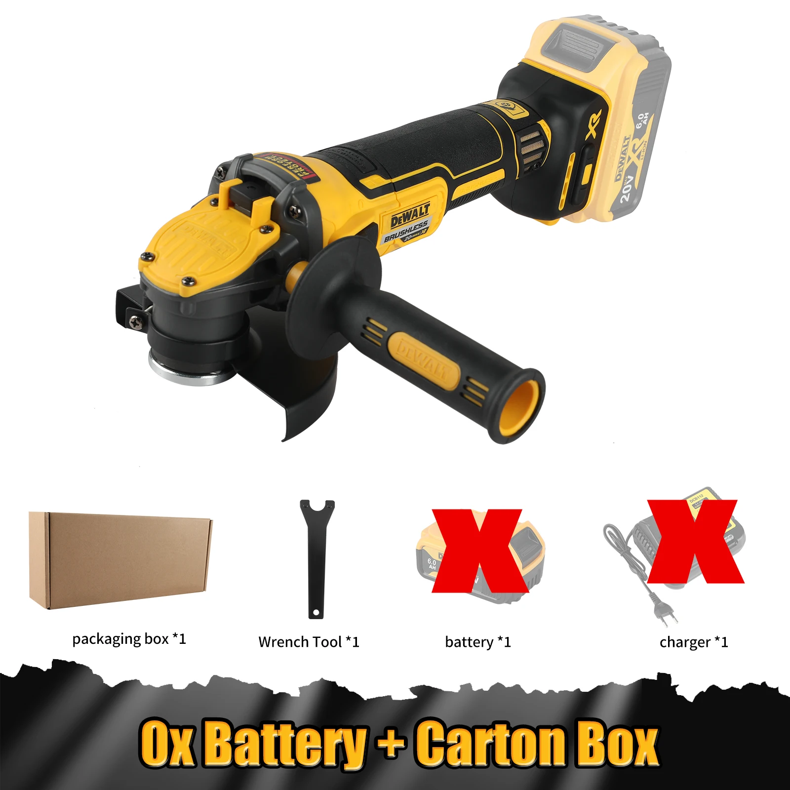 DEWALT-Winkelschleifer DCG409, 20 V bürstenloses kabelloses Elektrowerkzeug, Schneidemaschine, 125 mm wiederaufladbarer tragbarer Polierer
