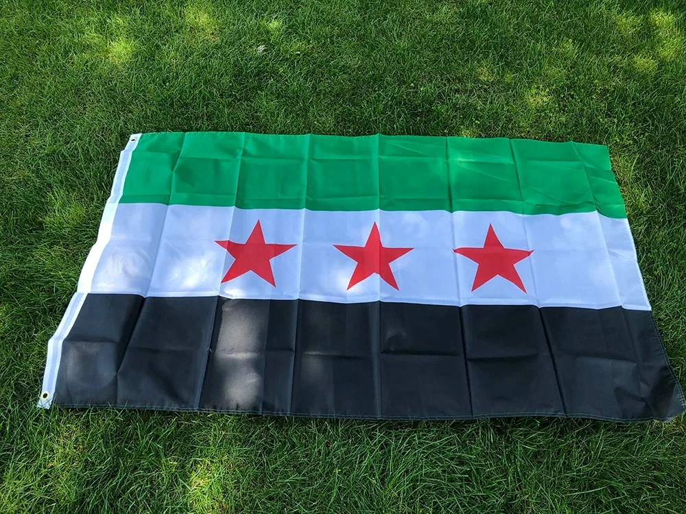 SKY FLAG Syria flag 90*150cm The Syrian Arab Republic Syrian three star flag Banner Hanging Home Decoration flags