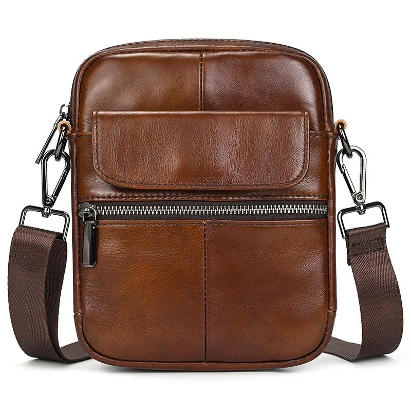 

Casual Men's Bags Leather Small Shoulder Bag for Men Male Crossbody Bags Soft Cow Skin Messenger Bags Single Shoulder Bag