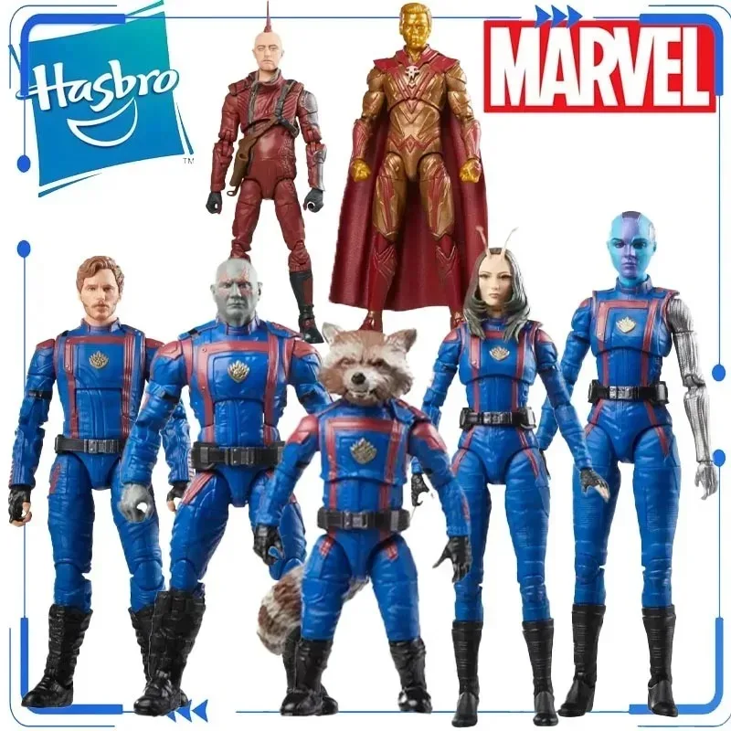 Original Hasbro Marvel Legends Guardians of The Galaxy STAR-LORD DRAX MARVEL'S MANTIS NEBULA Actionfigur Spielzeug Modell Ornamente