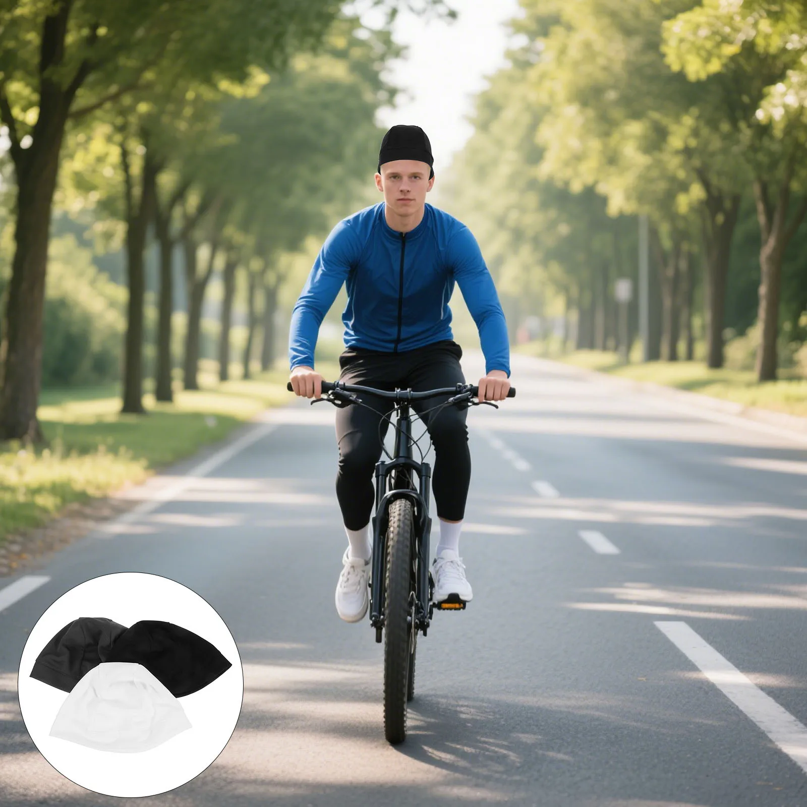 

3Pcs Uv Protection Breathable Lining Cap Sweat Absorb Quick Dry Headwear Cycling Motorcycle Outdoor Inner Liner