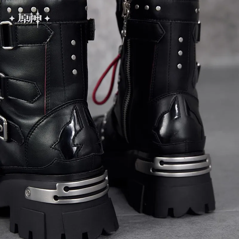 [Genuine] Wriothesley Shoes MiHoYo Original Merch Genshin Impact Wriothesley Theme Impression Serie Half Boots Cosplay Gifts - Image 4