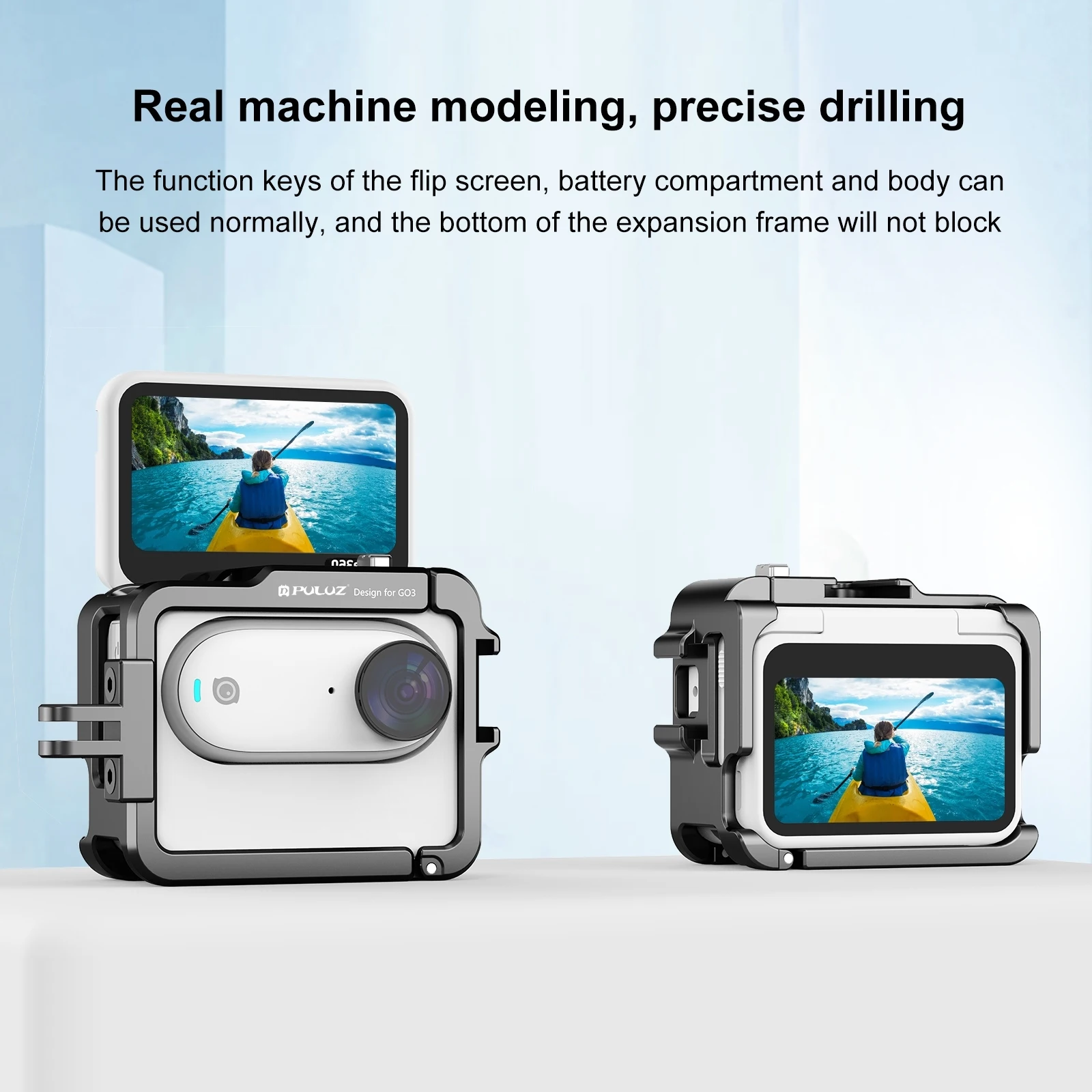 PULUZ 알루미늄 합금 보호 프레임, Insta360 GO 3 카메라 배터리 케이스 액세서리