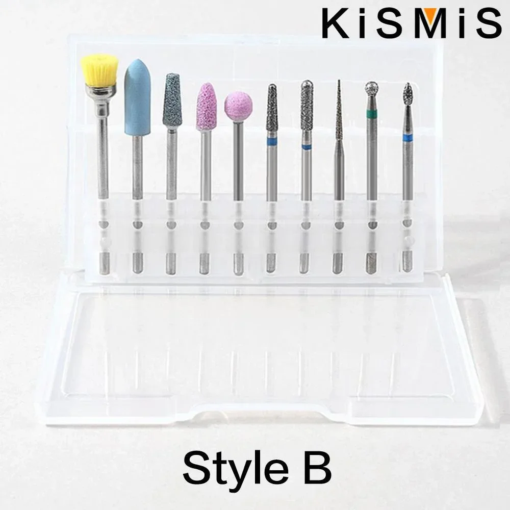 10-delige elektrische nagelboren set professionele manicure gereedschap gel polijstscharen voor nail art en acrylnagels