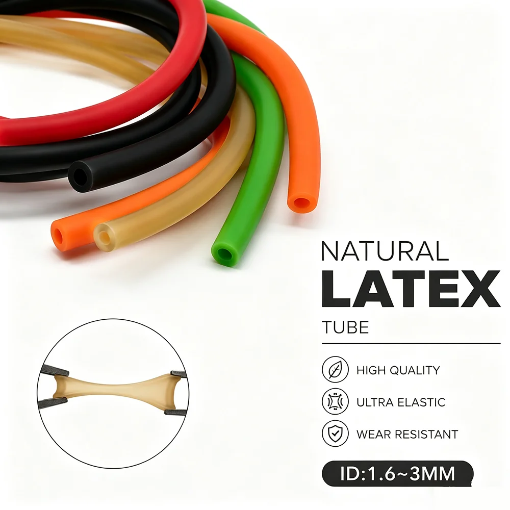 Natural Latex Hose ID1.6/1.7/1.8/2/3mm High Elasticity/Excellent Airtightness/Multi-Purpose Elastic Rubber Tube