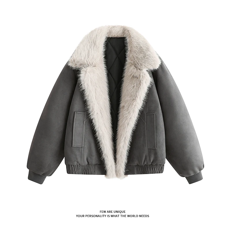 سترة من الجلد الصناعي بسحاب للخريف والشتاء، سترة قطيفة دافئة عصرية وغير رسمية، سترة فضفاضة جديدة للرجال والنساء