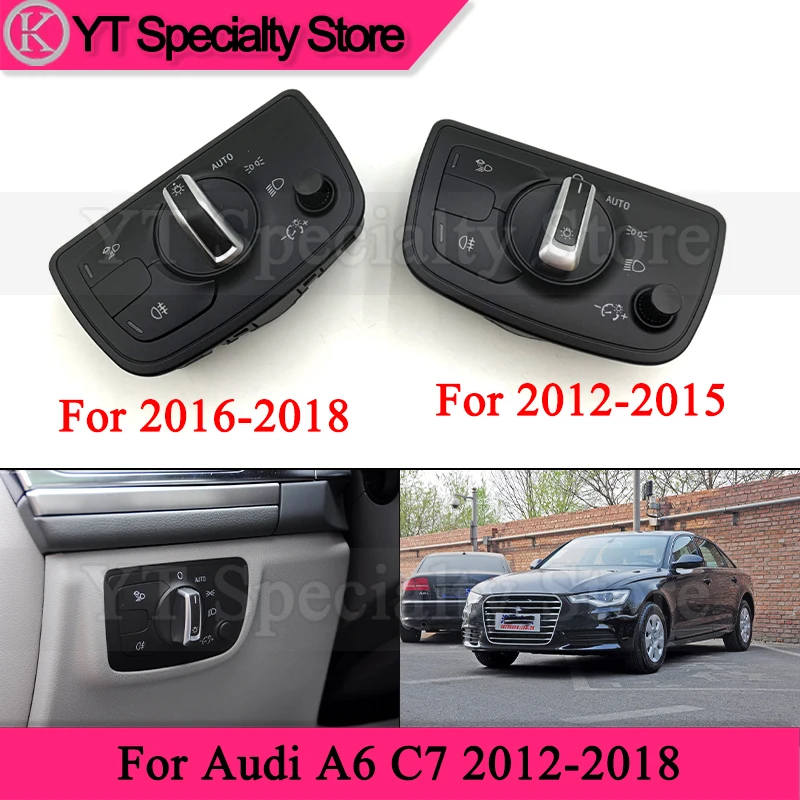 

Kamshing Headlight Switch For Audi A6 C7 2012-2018 Auto Light Adjustment Switch