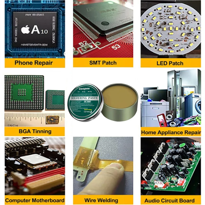 20/30/100g Soldering Paste Flux PCB IC Parts Welding Soldering Gel Tool For Metalworking and Electronics Repair Easy to Use