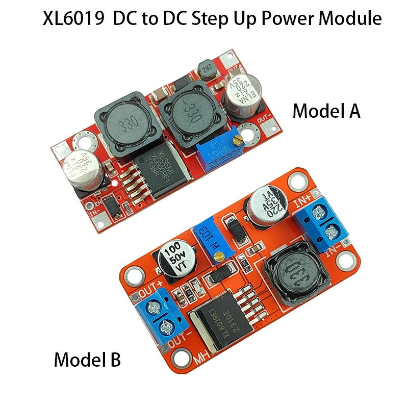 

XL6019 4A 5A 20W DC-DC Step Up Power Module Adjustable Output Regulator Power 3-40V to 5V 9V 12V 24V 36V Low Ripple Enable Port