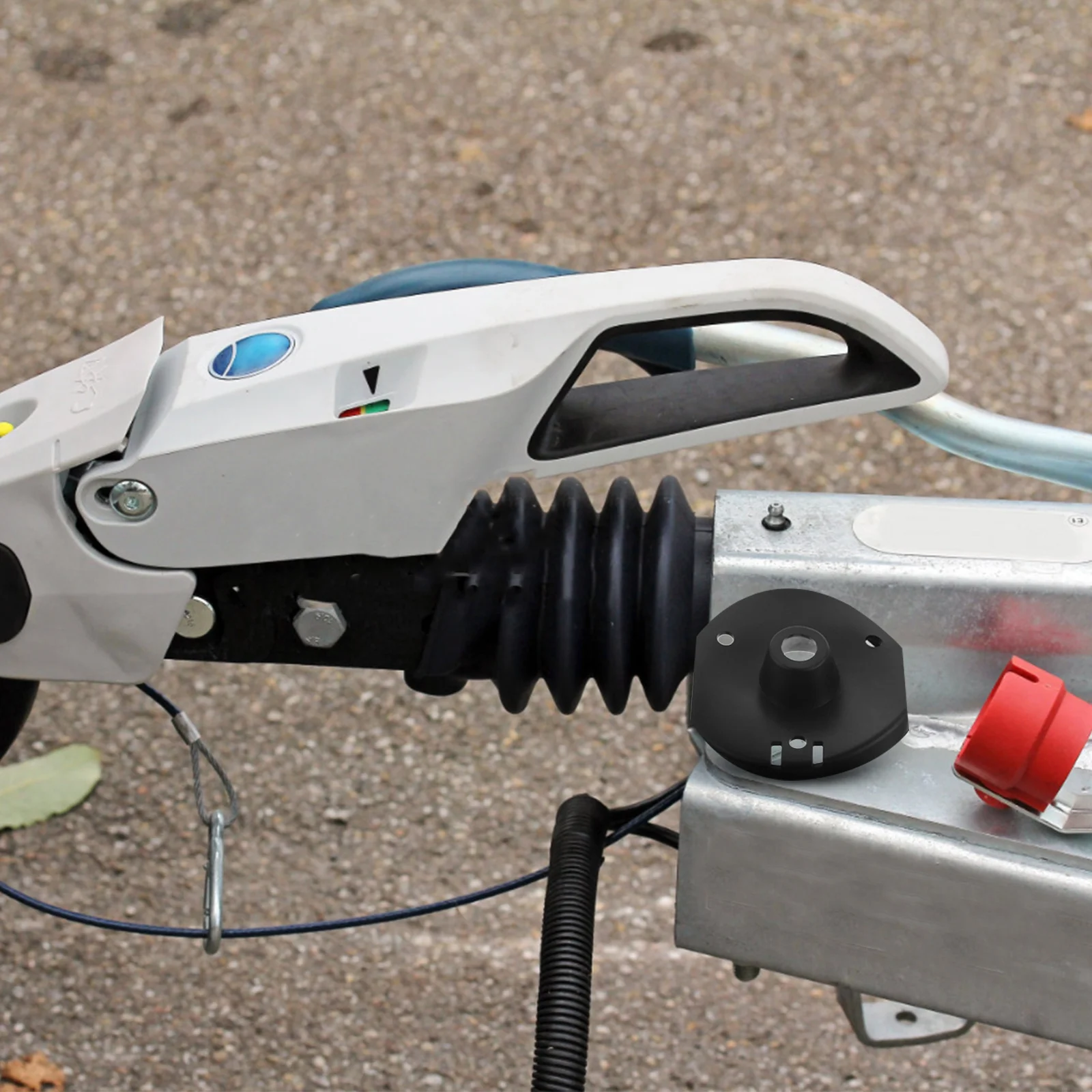 Rv Cable Plate Black Large Coaxial Connector Camper Hookup Cover Dustproof Electrical Outlet Plug Seal For Trailer