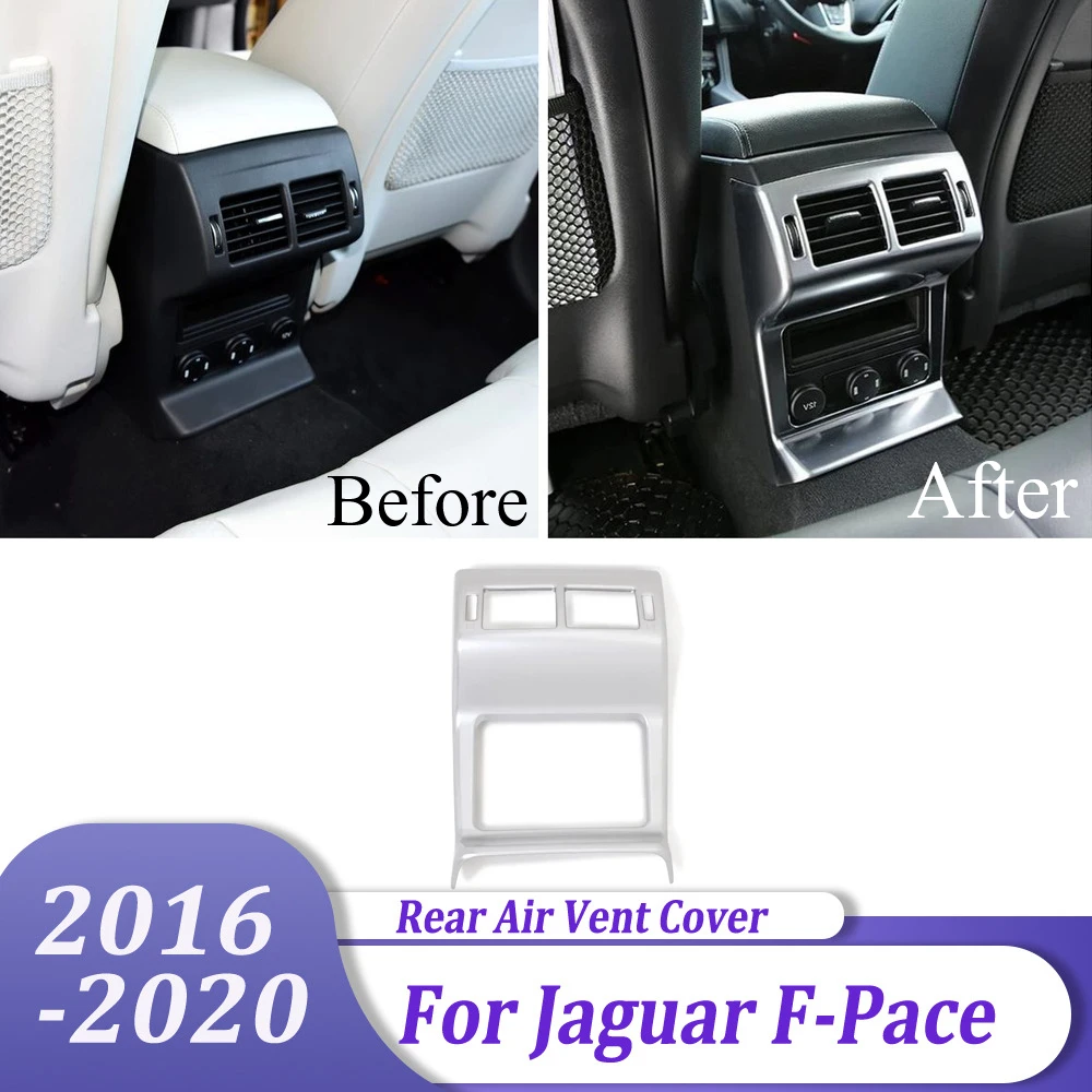 

Car Interior Styling Accessories Matte Rear Air Conditonnal Vent Cover AC Outlet Panel Trim For Jaguar F-Pace 2016-2020