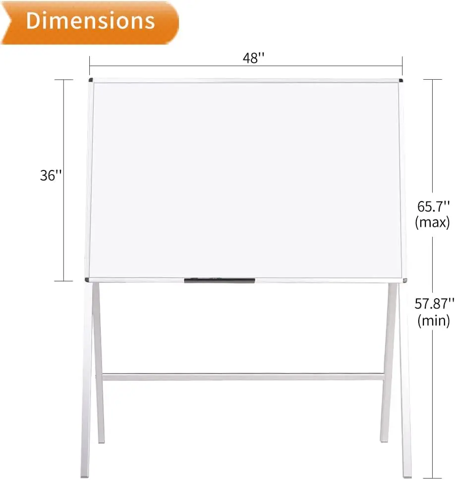 Magnetic H-Stand Whiteboard/Adjustable Dry Erase Easel,36 x 48 Inches