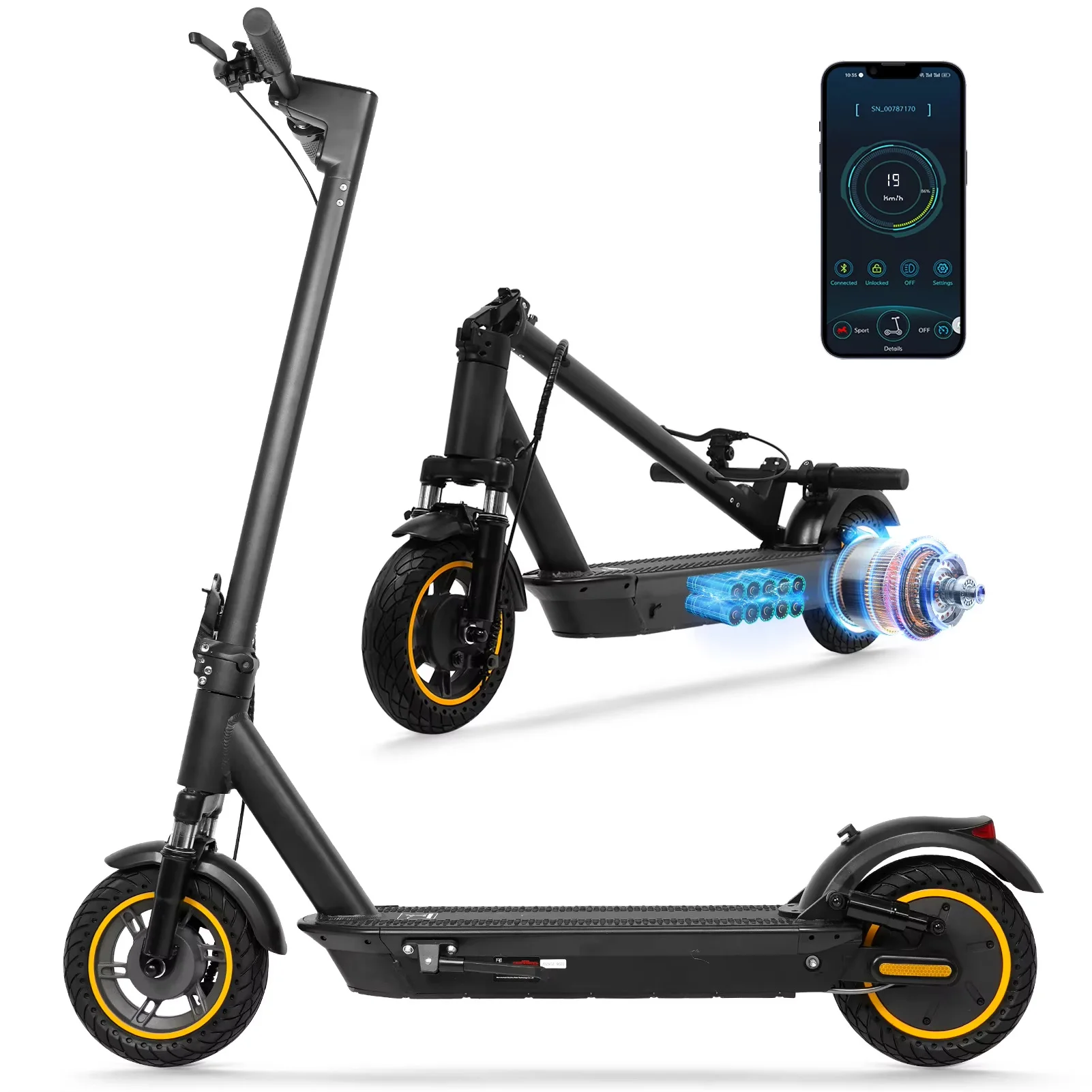 2026 Upgrate AOVOPRO TX01 Smart APP Elektrische Scooter Krachtige motor met hoog koppel 36V25-45KM Bereik Volwassenen EScooter met dubbele rem