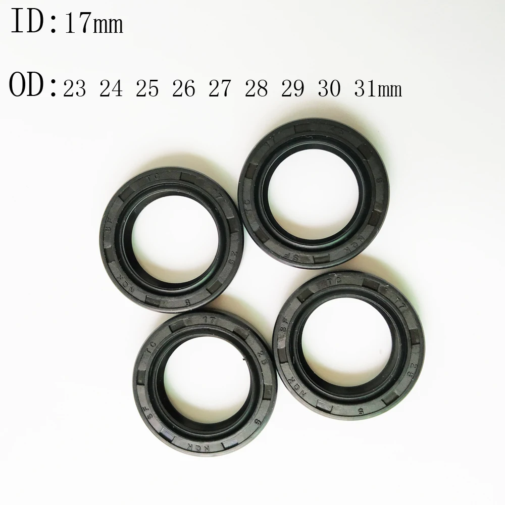 

4 5PCS 17X23X4 17X24X7 17X25X6 17X26X5 17X27X8 17X28X5.5 17X31X7MM NBR Shaft Skeleton Oil Seal TC Nitrile Rubber Ring Gasket