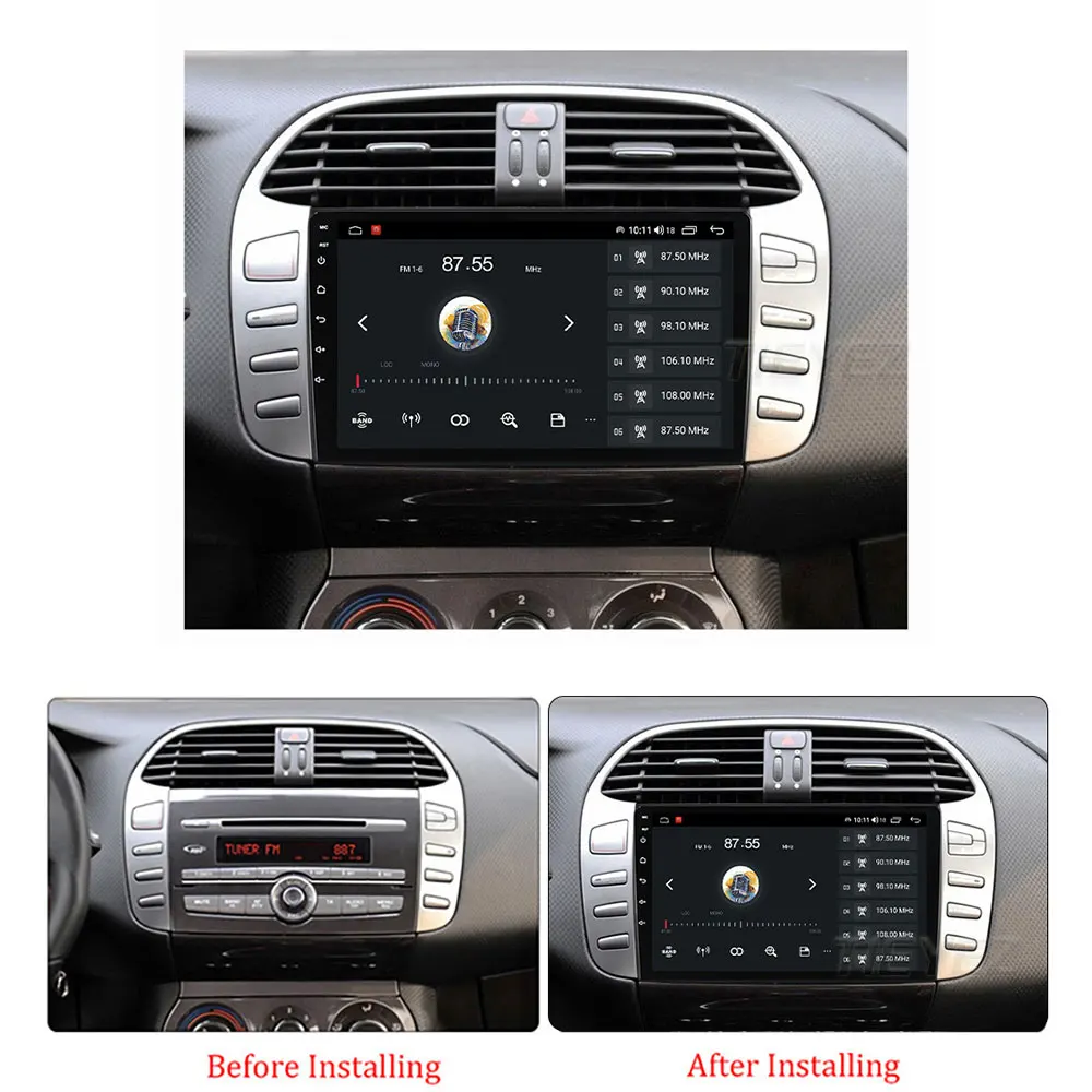 Car Multimedia 2 Din For Fiat Bravo 2007-2012 CarPlay Android Car Radio Stereo GPS Navigation Head Unit Autoradio Audio 4GLTE