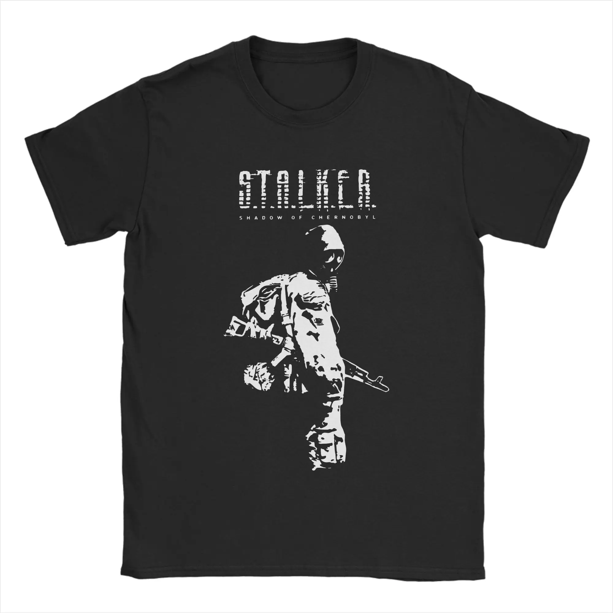 Stalker SOC White Shadow of Chernobyl T-Shirt Men 100%Cotton Clothing Aesthetic  Round Neck Short Sleeve