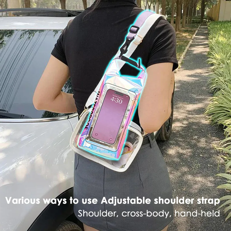 2/5L Swimming PVC Pack Dry Bag Touch Screen Outdoor Waterproof Shoulder Kayak Bags Trekking Drifting Rafting Surfing Boating Bag