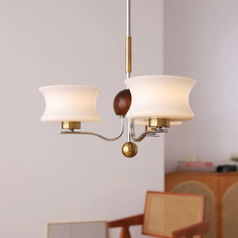 Bauhaus Electroplating Wrought Iron Chandeliers Rotundity Glass Hanging Lamp Living Room Bedroom Restaurant Hotel Pendant Light