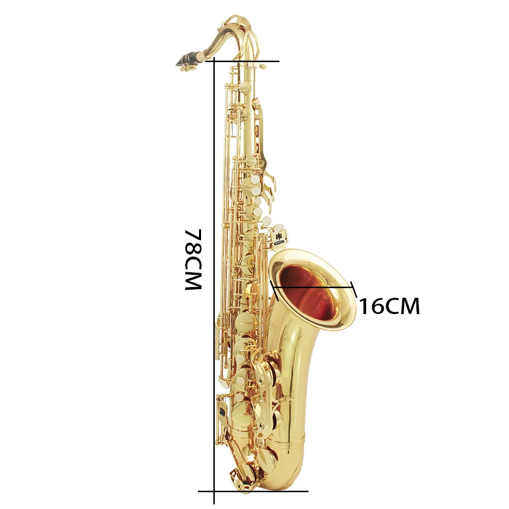 SLADE Bb Professional Tenor Saxophone Golden Tenor Sax Jazz Instrument Buy 1 Get 10 Free Gift Saxophone Complete Accessories