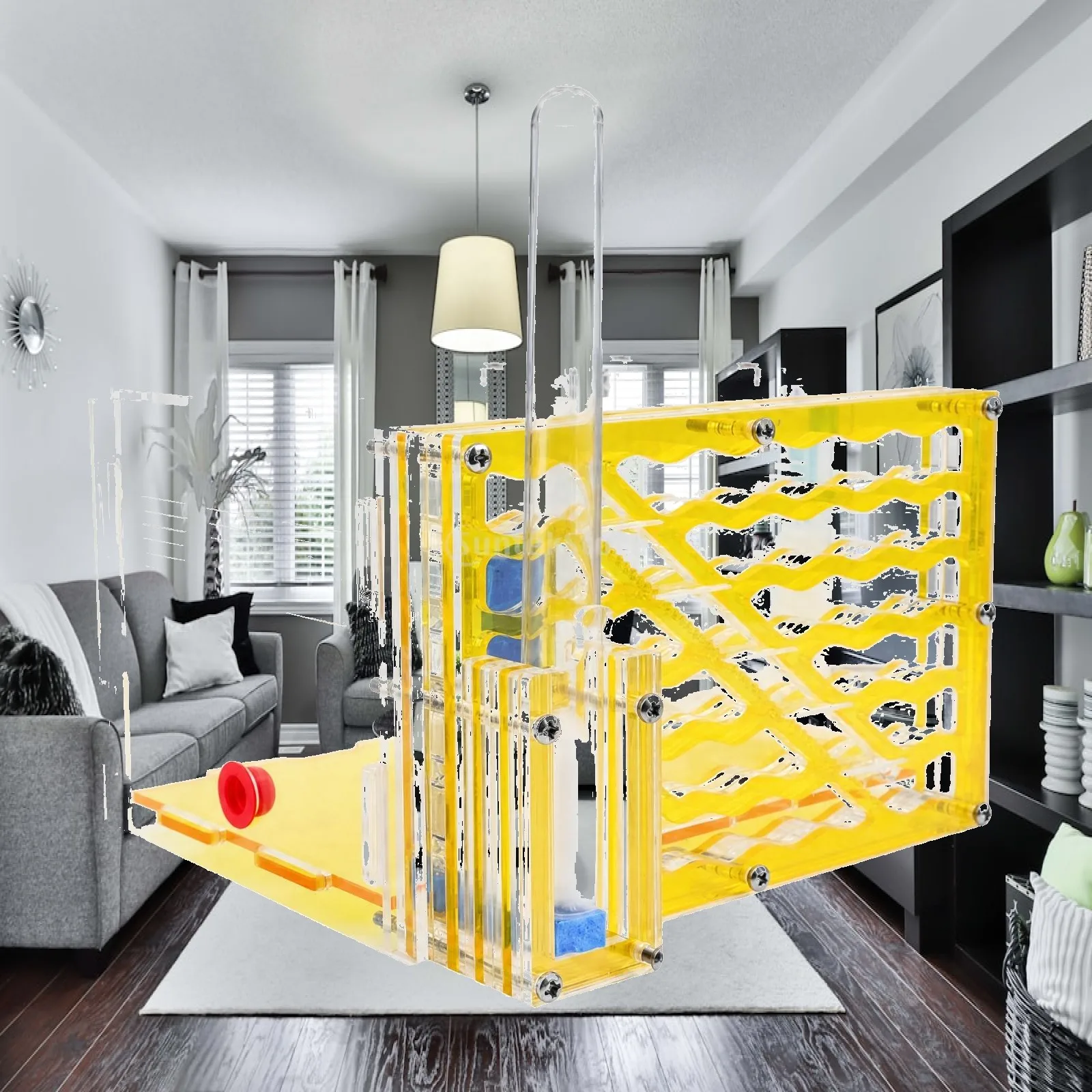 Acrylic Ant Habitat Castle Nest with Maze Channels and Feeding Port for Colony Study Toy Zoo