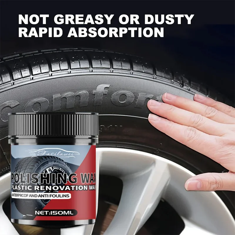 Good 150g Tire Shine & Retread Wax - Durable Anti-Aging Gloss Enhancer for Car Tires, Blackening Care Agent