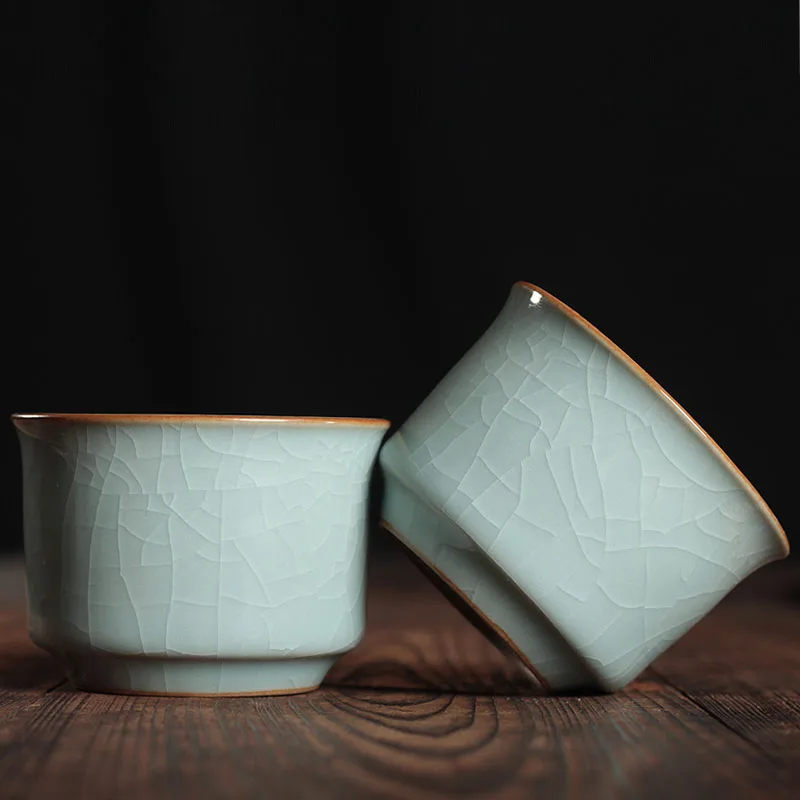 Boutique Kung Fu Tea Set Teacup Longquan Celadon Personal Master Cup Single Cup Porcelain Tea Tasting Cup Guest Cup Tea Bowl