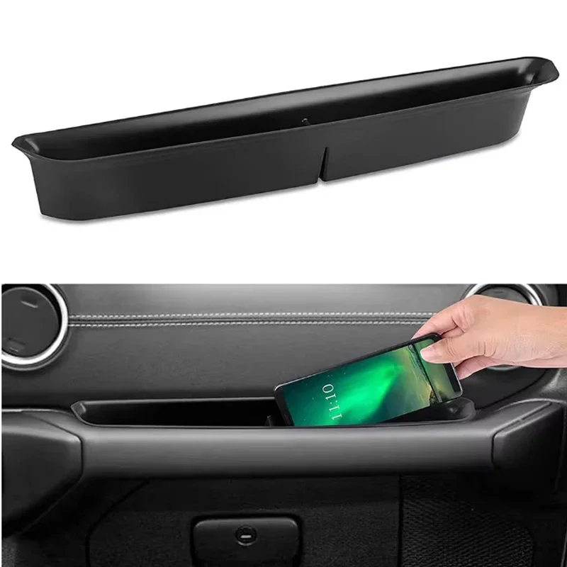 For Jeep Wrangler JL 2018 -2023 2024+ Car Copilot Seat Storage Box Tray Case Organizer Car Accessories