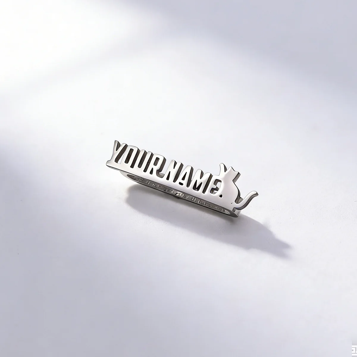 Chandler - Anillo Decorativo Personalizado con Nombre de Gato, Dijes de Acero Inoxidable para Correa de Reloj, Accesorios de Joyería para Correa de Silicona de Reloj Inteligente