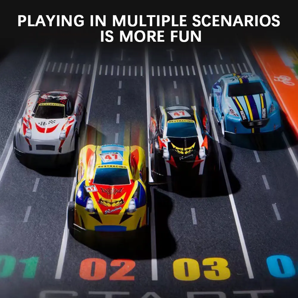 Conjunto de carros de corrida fundidos, 48 peças, mini carros de corrida fundidos, presente de aniversário para recompensas em sala de aula infantil