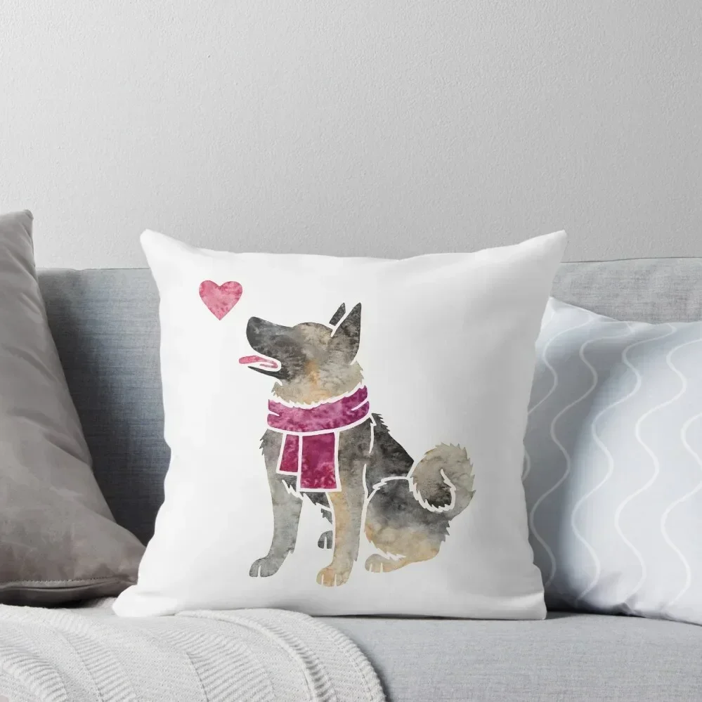 

Watercolour Elkhound Throw Pillow Anime Cushions For Decorative Sofa New year Pillow Cases Decorative pillow