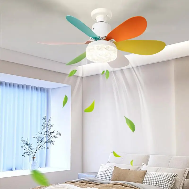 Modern Ceiling Fan With Light Silent Led Fan Ceiling Detachable Led Light Fan Ceiling 3 Light Colors Intelligent Remote Control