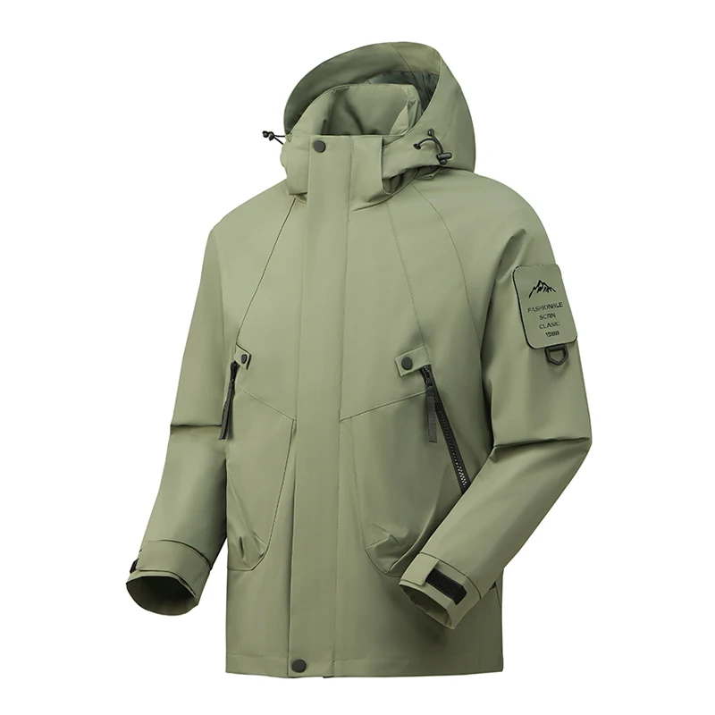 HDIRXG Unisex Waterdichte Wandeljas Outdoor Camping Winddichte Jas Lichtgewicht Ademende Regenjas Met Afneembare Capuchon