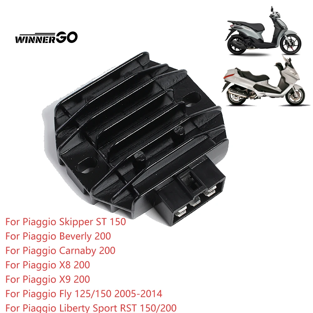 Spannungsregler und Gleichrichter für Motorräder, passend für Piaggio Fly 125 150, Liberty 150, Skipper ST 150, Beverly 200, X8, X9, Amalfi 180, Carnaby. – Detail 2