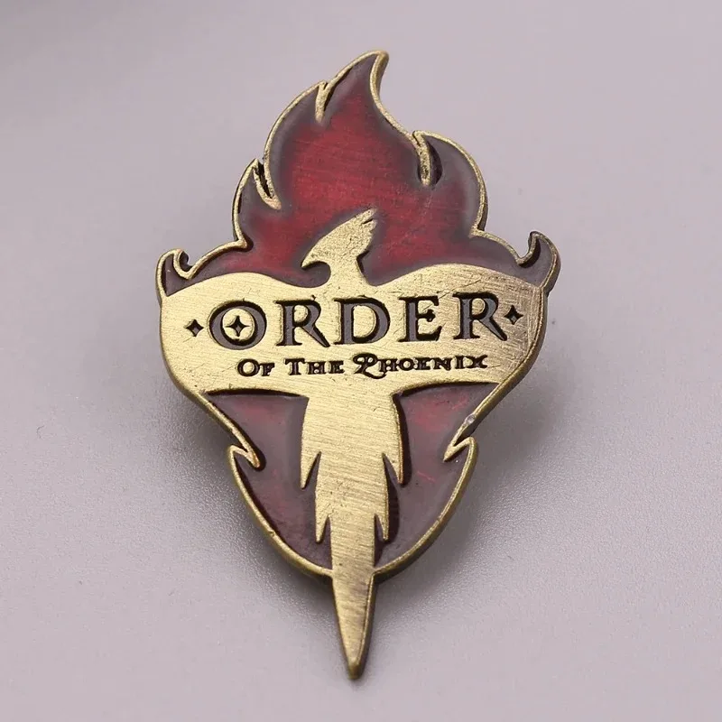 Harri Order of The Phoenix Potter Symbol Brooch Wizarding World Enamel Pin Movie Wizardry School Jewelry Boutique Gift