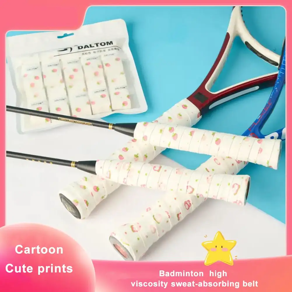 Ручка-для-ракетки-для-бадминтона-с-милым-принтом-впитывающая-пот-ручная-нескользящая-лента-клейкая-удочка-резиновая-рыбалка-m4m6