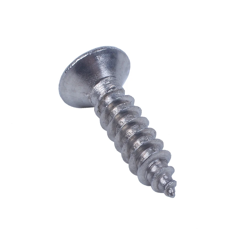 Parafuso auto-roscante Phillips de cabeça plana de aço inoxidável 300X 12X3mm prata