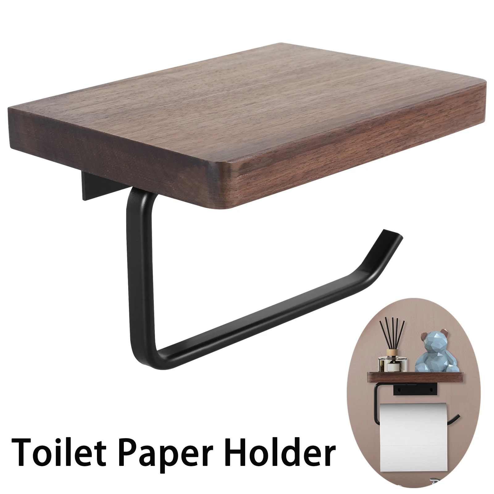 

Self Adhesive Toilet Paper Holder Stainless Steel Wall Mounted Tissue Roll Hanger Towel Rack Dispenser for Bathroom Kitchen