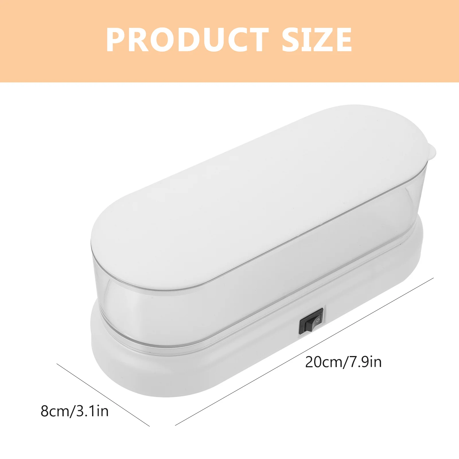 منظف المجوهرات بالموجات فوق الصوتية المحمولة صندوق بلاستيكي صغير لخواتم النظارات والساعات آلة تنظيف المجوهرات المنزلية