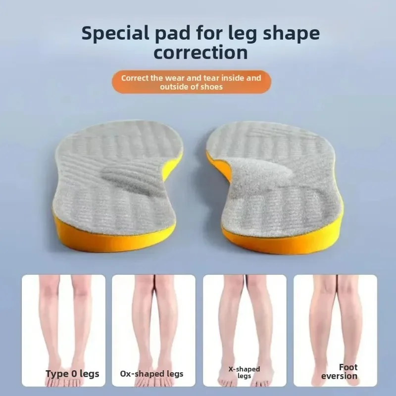 Orthotic Insoles for Men Women Leg Posture Correction Shoe Pad for Overpronation Supination Bow Legs Flat Feet Arch Support
