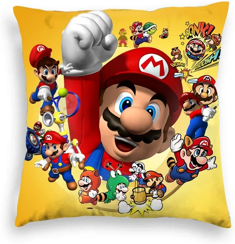 Наволочка Super Mario Bros, наволочка принцессы персика Луиджи, мультяшный узор, гибкая, удобная, красивая, мебельные украшения