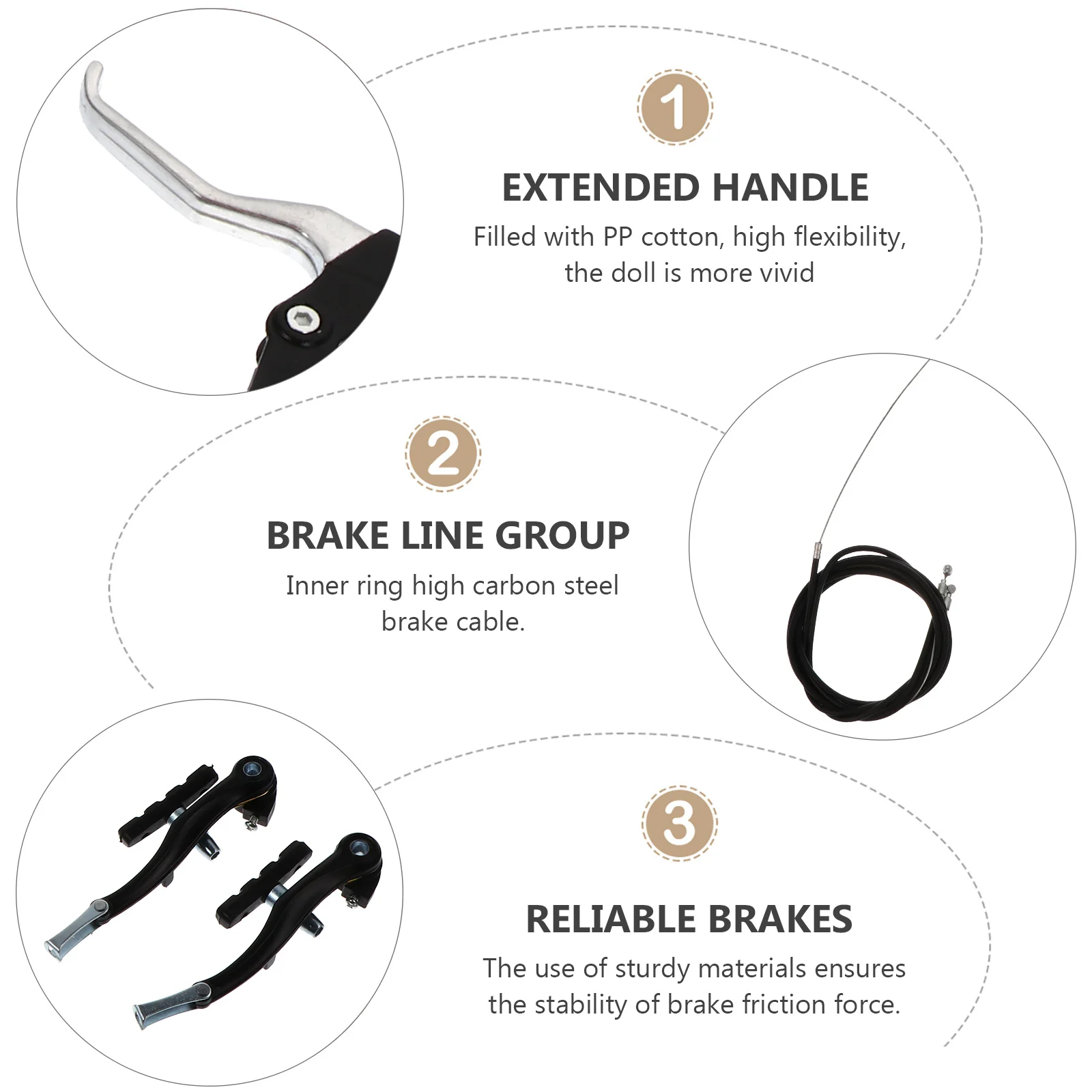 

1Set Full Aluminum Bike Set Sturdy Lightweight Mountain Bike Brake Kit Wear-Resistant Alloy Braking System