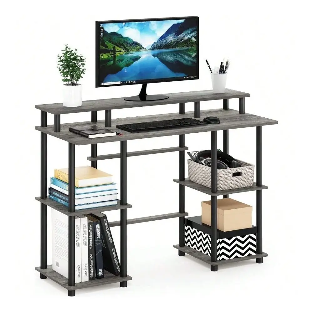 

Computer Desk, French Oak Black