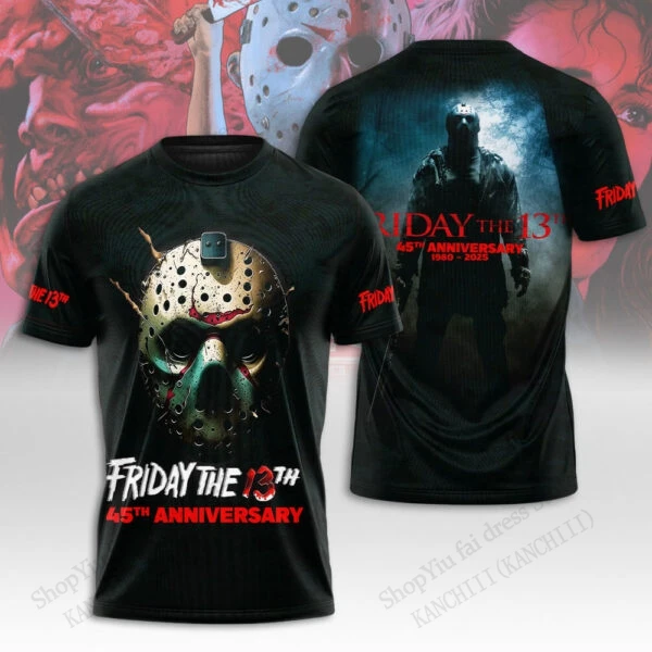 هالوين جيسون فورهيس ثلاثية الأبعاد تي شيرت مطبوع الرجال النساء موضة قصيرة الأكمام المتضخم التي شيرت الاطفال بلايز المحملة الجمعة 13th الملابس