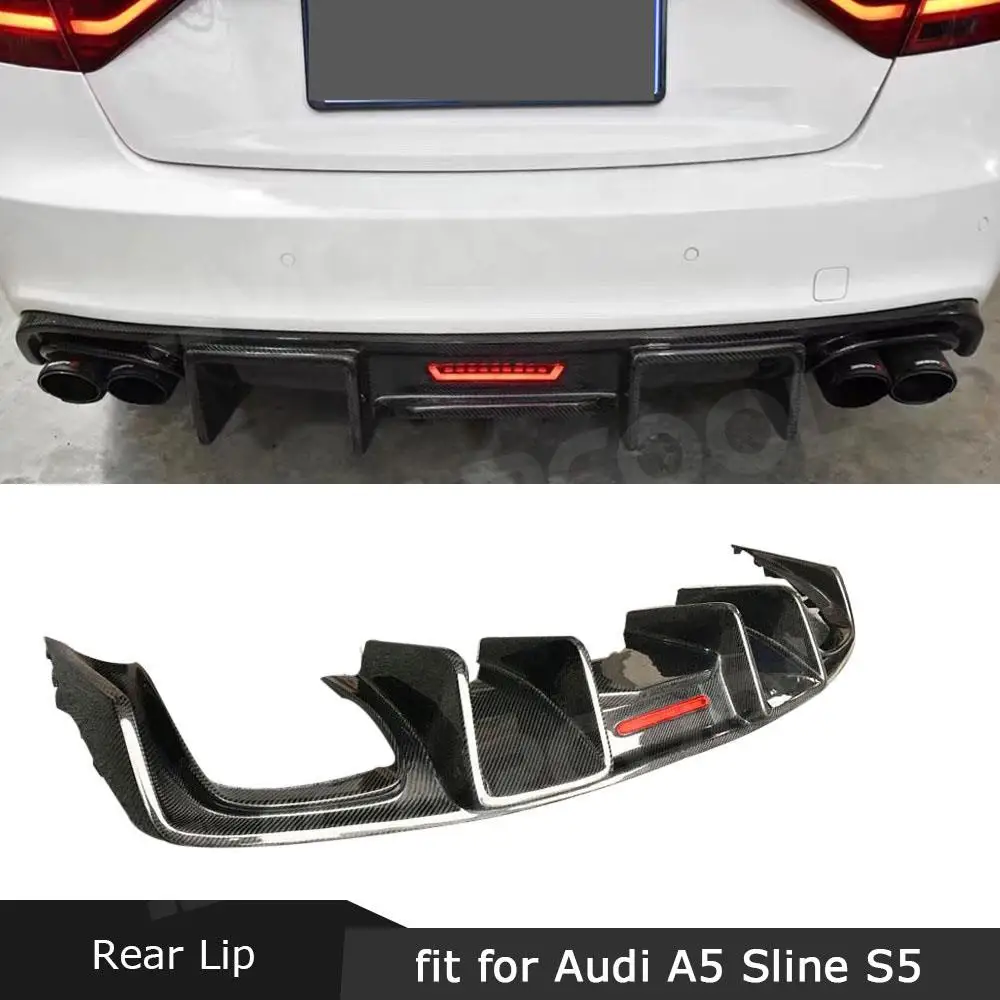 

Carbon Fiber / FRP Rear Diffuser Bumper Mudguard plate fender for Audi A5 Sline S5 2013-2016 Rear Bumper Extension Replacement