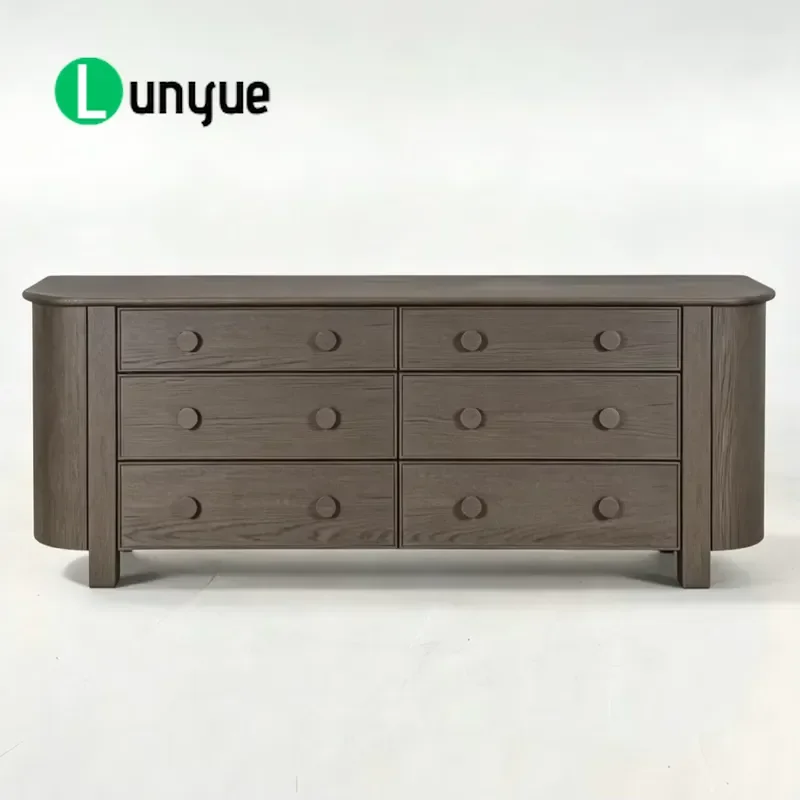 Japanese Style Solid Wood Side Cabinet Bedroom Storage Drawer Dresser Simple Furniture Customizable Home Decor