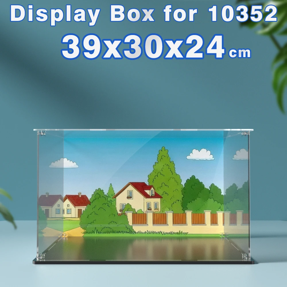 

Display box for 10352 display case for Simpsons Krusty Burger building block dustproof clear showcase bricks storage box